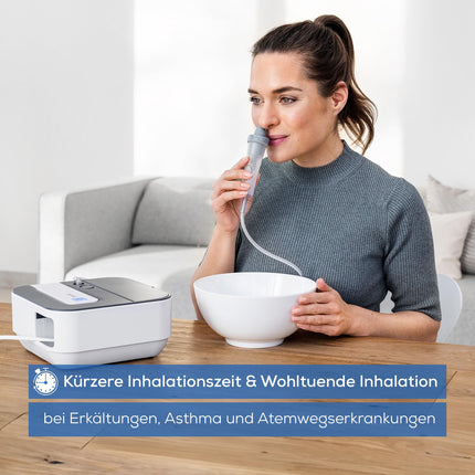 Beurer IH 28 Pro Inhaler, nebulizer set with high-quality silicone masks &amp; nasal douche, high nebulization performance, inhalation device for respiratory therapy, for children &amp; adults