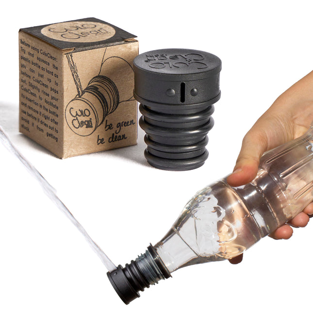 CuloClean Bottle Cap. Butt Shower. The most discreet and smallest portable travel bidet, for periods, intimate shower, replaces wet wipes and shower toilets. Saves paper. (1 pc. Black)