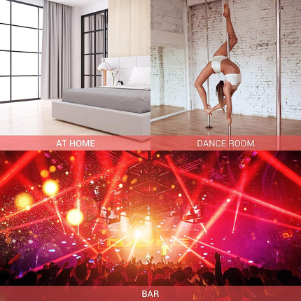 TLGREEN Pole Dance Pole, 45 mm diameter pole dance pole made of stainless steel, height adjustable from 2.35 to 2.74 m, portable and removable table dance strip pole with static and spinning function