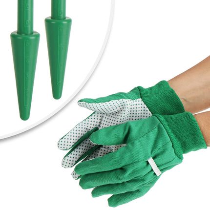 com-four® 68-piece plant growing kit - indoor greenhouse for growing plants - indoor and outdoor growing kit - planter with seedling pots and accessories (68-piece - growing kit green/white)