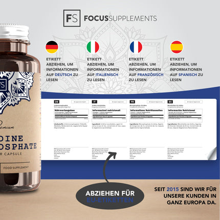 FS Uridine Monophosphate | 60 Uridine Capsules - High Dose Uridine Monophosphate - 300mg Uridine per Serving | GMO-, Gluten- &amp; Allergen-Free | Made in the UK