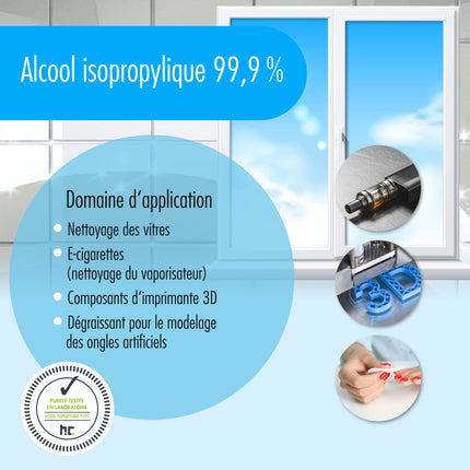 Isopropanol 99.9% IPA from Höfer Chemie freshly filled in handy 1 L bottles - perfect as a solvent and grease remover (3 x 1 L)