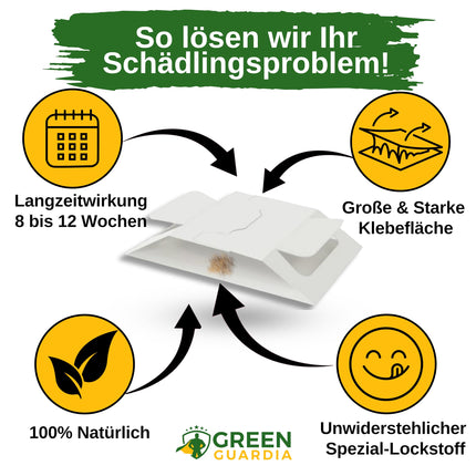 GREEN GUARDIA ant trap with special attractant - 6x ant traps - environmentally friendly ant control, chemical-free trap with strong adhesive surface, non-toxic &amp; odorless