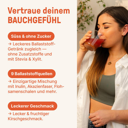 BRAINEFFECT DAILY FIBER - Fiber drink with 9 fiber sources for digestion and appetite - Inavea™ Mix with psyllium husks, vitamins &amp; more - Sugar-free - 330g (30 servings)
