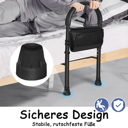 FIVMEN Standing Aid Bed Bed Rail for Seniors Height Adjustable Grab Bars Bed Entry Aid Bed Guard Rail Metal for Pregnant Women and Disabled People up to 150kg