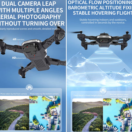 OBEST Drone with 4K Camera, Foldable RC Quadcopter with FPV Live Transmission, 360° Obstacle Avoidance, Altitude Hold, 24-30 Minutes Flight Time, 3D Flip, Headless Mode, Mini Drone for Kids Beginners