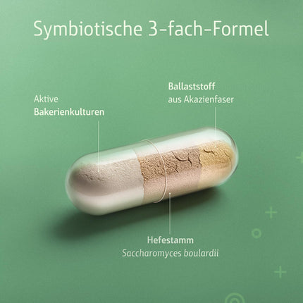Combi Flora SymBIO - Probiotic with 13 bacterial strains + acacia fiber - 60 vegan capsules - Delayed release - High dosage