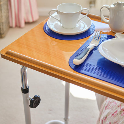 NRS Healthcare Bed and Chair Table with Castors
