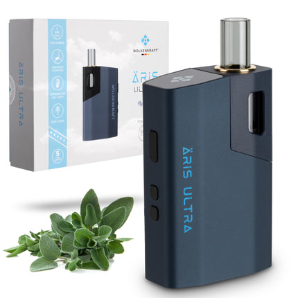 WOLKENKRAFT ÄRiS ULTRA Premium Vaporizer - USB-C | Titanium Chamber | Temperature 100-220 °C | Operating Timer 3-7 Min. | ECA Convection Technology *Night Blue*