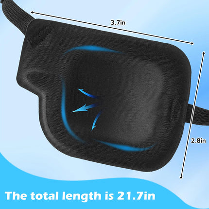 KWJEIULSOQ 2 Pack Medical Eye Patch, Adult Eye Patch, 1 Left, 1 Right, 3D Adjustable Monocular Eye Patch, Eye Patch for Postoperative Recovery, Strabismus (A)