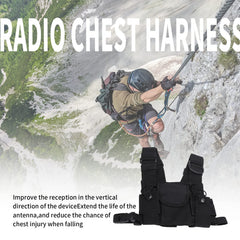 Gugxiom Radio Shoulder Holster, Universal Walkie-Talkies Chest Bag, Radio Chest Rig Holster Pack, High-Quality Fire Department Military Grade, for Construction Sites of Police Production Workshops