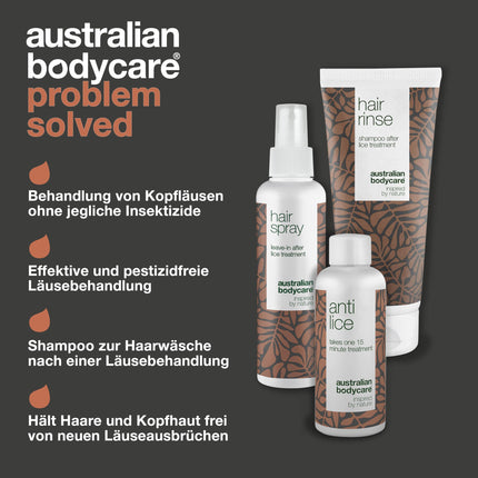 Head Lice Kit with Tea Tree Oil - Ultimate solution against lice and nit infestation with hair conditioner, hairspray and anti-lice treatment - Suitable for all hair types