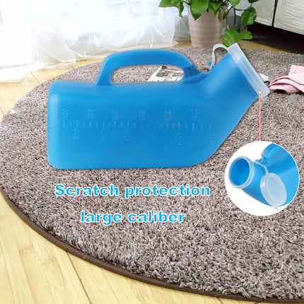 2 PCS Urinal Bottles for Men, 1.2L Urinal Urine Bottle for Men, Portable Pee Bottle for Men, Plastic Urine Container Reusable Leak-Proof for Travel Camping On the Go