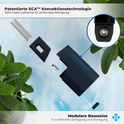 WOLKENKRAFT ÄRiS ULTRA Premium Vaporizer - USB-C | Titanium Chamber | Temperature 100-220 °C | Operating Timer 3-7 Min. | ECA Convection Technology *Night Blue*