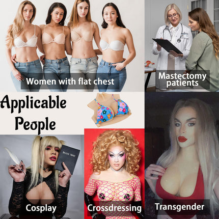 Silicone Breasts Silicone Breasts Breast Prosthesis Artificial Breasts CG for Crossdresser Transgender Cosplay