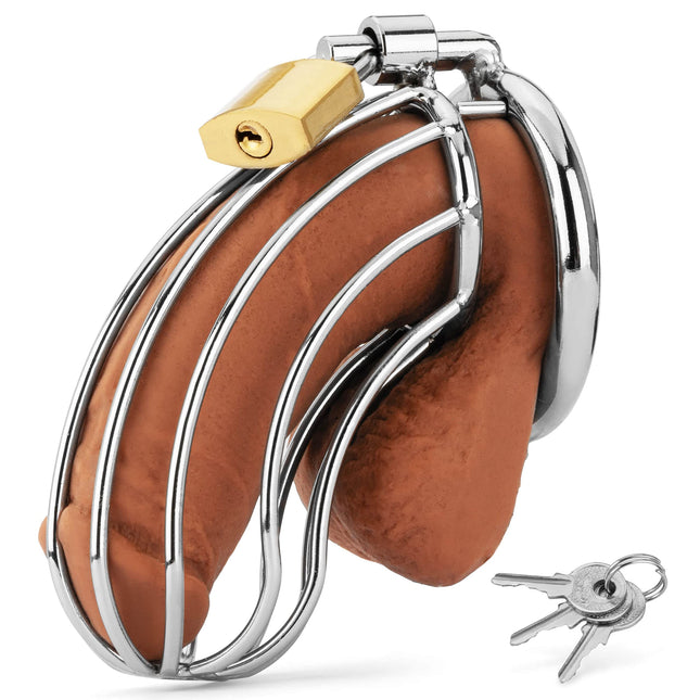 Ivomaa Penis Cage | Chastity Cage Male Metal | Chastity Cage Men Extreme | Chastity Belt for Men | Penis Cage for Men | Chastity Belt, Cock Cage made of Stainless Steel, Chastity for Men