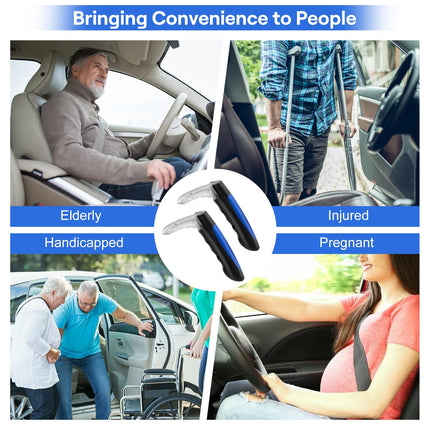 2PCS Entry Aid Car Handle, ELEPRUC Car Door Handle for Elderly People, Car Assistant Support, Handle Exit Aid Good, Car Support Handle Multifunctional Handle Car Door Locking Handle for Seniors