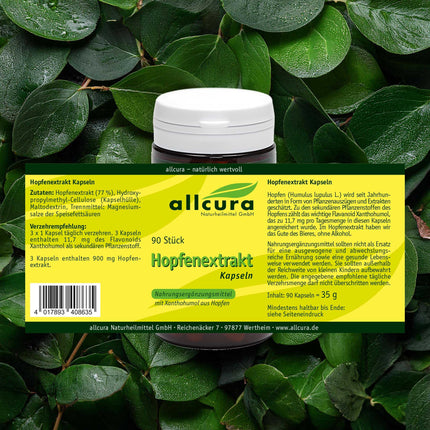 Allcura Hop Extract Capsules 90 pcs.