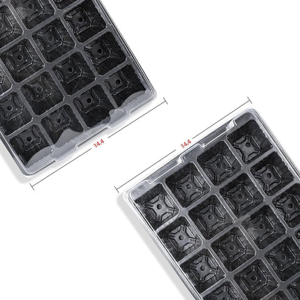 24 seed trays with humidity dome and cell insert, 10 pieces, 240 cells, mini seed starter, for growing healthy plants, durable