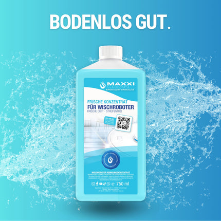 Maxxi Clean | 750ml floor cleaner with fresh scent | Suitable for all robot mops | Universal cleaner concentrate | Mopping fluid for floors, parquet, and tiles | Vacuum cleaner cleaning agent