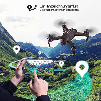 Wipkviey Drone with 1080P HD Camera, T6 FPV RC Quadcopter with 2.4G WiFi Transport Live Video, Altitude Hold, Headless Mode, 2 Batteries, 28-32 Min Flight Time, for Adults Beginners