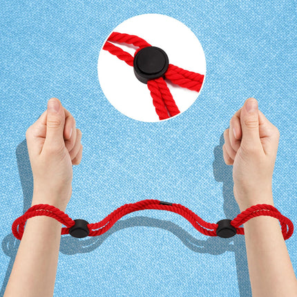 2 Bondage Rope Set for Wrists and Ankles, Adjustable BDSM Restraints and Bondage Rope, BDSM Restraints Hand and Foot Handcuffs for Couples (Red)