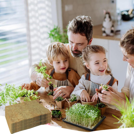 NASSMOSSE Micro Greens Planting Mat, 8 Hemp Mats for Growing Microgreens, 25.4 x 50.8 cm, Microgreens Grow Kit, Organic Seed Sprouting Growth Mat, Jute Mat, for Seed Starter Trays