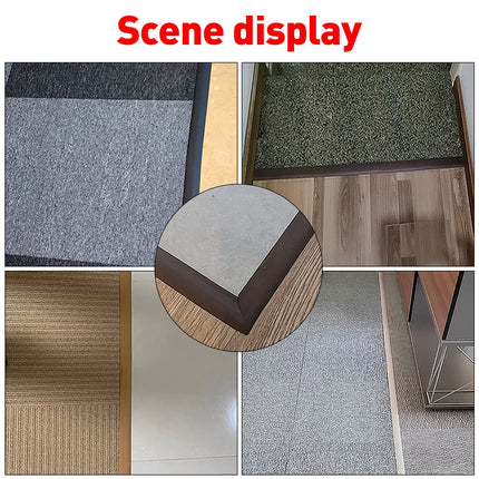 Threshold ramp wheelchair ramp, door threshold ramp self-adhesive, ramp door threshold, threshold transition rail, curb ramp for bathrooms, doorways, doors (1.5 cm / gray 3 m)