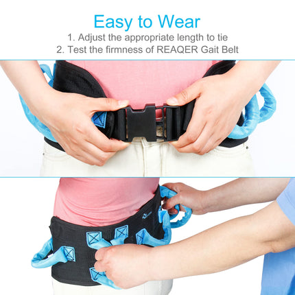 REAQER Transfer Belt Gait Belt Transfer Boom Belt Multifunctional Care Belt For Elderly People With Disabilities Walking Safety Assistance Device