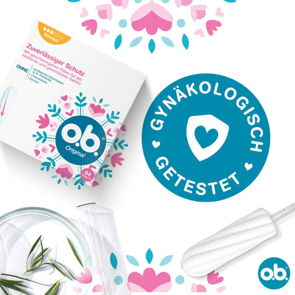 Whether Original Normal, tampons for medium/heavier days, StayDry technology &amp; curved grooves, reliable protection &amp; clean feeling (64 ST)