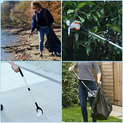 OITUGG 2 Pack Grabbers for Seniors - 83cm Grabber with Magnetic Tips and 90° Rotatable Head - Garbage Tongs with Ergonomic Handle - Telescopic Grabber for Seniors - 32.6 Inch Grabber Arm
