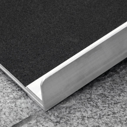 HOMCOM Wheelchair Ramp 2-Way Foldable 91 cm up to 270 kg Load Capacity Aluminum Non-Slip Ramp Portable Access Ramp for Wheelchair, Stairs, Home, Steps