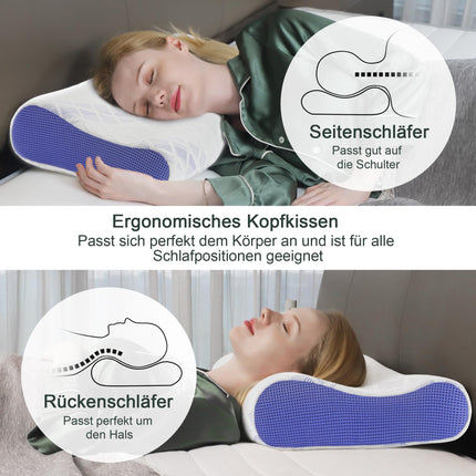 LAMB Pillow, Height Adjustable Memory Foam Neck Support Pillow, Side Sleeper Pillow, Ergonomic Pillow, Anti-Snoring Pillow