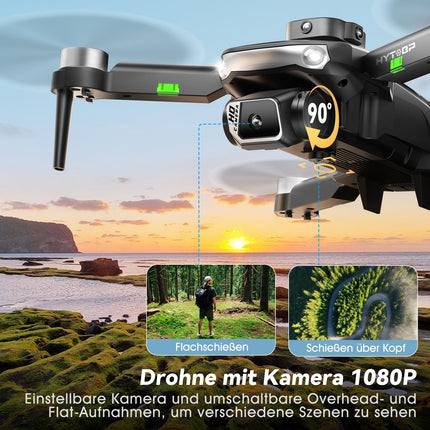 HYTOBP S165 MAX Drone with 2 Cameras 1080P for Adults, Mini Drones with Camera for Kids/Beginners, Drone with 40 Min Long Flight Time (3 Batteries), 5G WiFi FPV Transmission, Takeoff/Landing at the Push of a Button