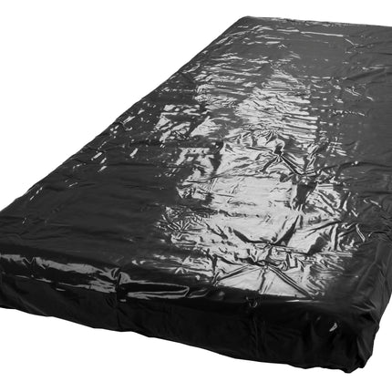 Fetish Collection PVC fitted sheet - shiny vinyl bed sheet for women and men, wet look, wet games in bed, black