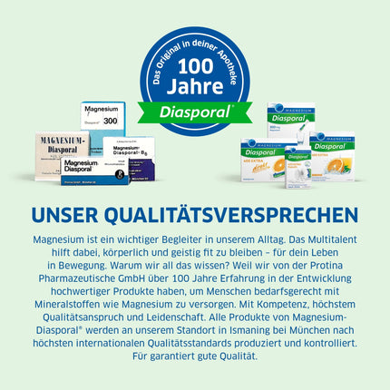 Magnesium-Diasporal 400 EXTRA direct | Magnesium Sticks with fruity magnesium powder | The EXTRA-CLASS direct granulate with 400 mg magnesium per stick, 50 Magnesium direct Sticks