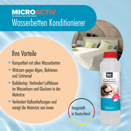 Höfer Chemie 4 x 250 ml Microactiv Waterbed Conditioner with Bubble Stop Conditioner for all waterbeds