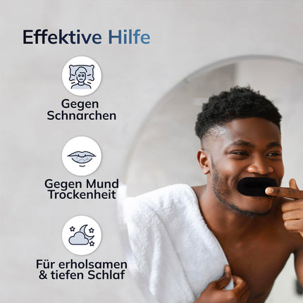 Behale - 30x Mouth Tapes Against Snoring - Mouth Tape for Sleeping I Anti Snoring Support I Snoring Stopper with Strength for Bearded Men I Mouth Tape for Sleeping