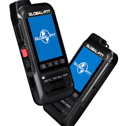 2-Pack Global Walkie Talkies with SIM Cards - Handheld PoC Two Way Radios Unlimited Range - Rechargeable PTT Push to Talk Over Cellular Radio Long Range (G0)