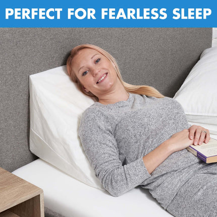 Proheeder Orthopedic Bed Wedge Pillow Back Support Pillow for Back Pain, Leg Pain, Sitting, Reading, Heartburn, and Snoring with Removable and Washable Cover | 1 Piece