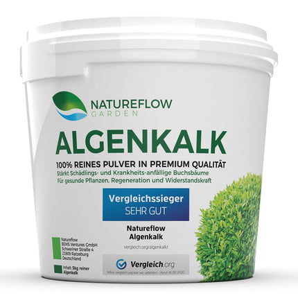 TEST WINNER Organic Algae Lime for Boxwoods – Resistance and regeneration for susceptible boxwoods (boxwood moth) – Premium boxwood fertilizer and spray – Boxwood fertilizer 5kg