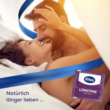 Ritex Longtime Condoms – longer love – with double ring for extra long lovemaking, 8 pieces, Made in Germany