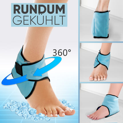 ICEHOF cooling pads ankle - cooling bandage ankle - ankle bandage with cooling gel cold therapy ankle rheumatism chemotherapy ankle pain ankle bandage ankle bandage OneSize (1 pc.)
