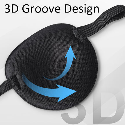 4 Pack Eye Patches, Medical Eye Patches for Adults and Children, 3D Adjustable Eye Patch Pirate Eye Patches for Left or Right Eye Amblyopia Recovery Phase (Black)