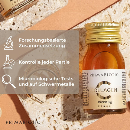 Primabiotic Collagen - Collagen Pack 30 Bottles 30ml - High Collagen Content [10,000 mg] - Hydrolyzed - High Quality - 900ml - Absorption 95% (30)