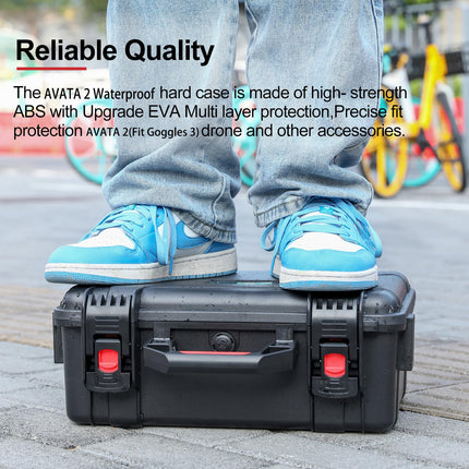Uvafly Avata 2 Hard Case, Waterproof Bag for DJI Avata 2 Fly More Combo Drone, Travel Storage Bag for RC Motion 3, FPV Remote Controller 3 Accessories (Fit Goggles 3)