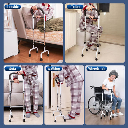 Standing aid for seniors - Walking aid for seniors, upgraded handle, 6-level height adjustable, robust construction with anti-slip feet, ideal for more safety and comfort when standing up