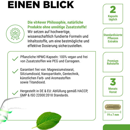Vein Complex - 180 Capsules - 3 Month Supply - High Dose with Rutin, Sweet Clover, Horse Chestnut Extract, Manganese, Copper - Premium Extracts - Vegan
