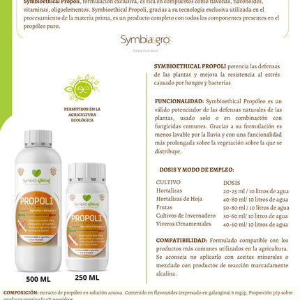 SYMBIOETHICAL - PROPOLIS, Natural Plant Protection Booster, for Organic Farming, Made in Italy, 500 g