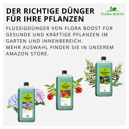 Flora Boost Olive Tree Fertilizer Flora Boost 500ml I For up to 100L of irrigation water I Long-term fertilizer for improved flowering I Liquid leaf and root fertilizer I 100% natural plant fertilizer